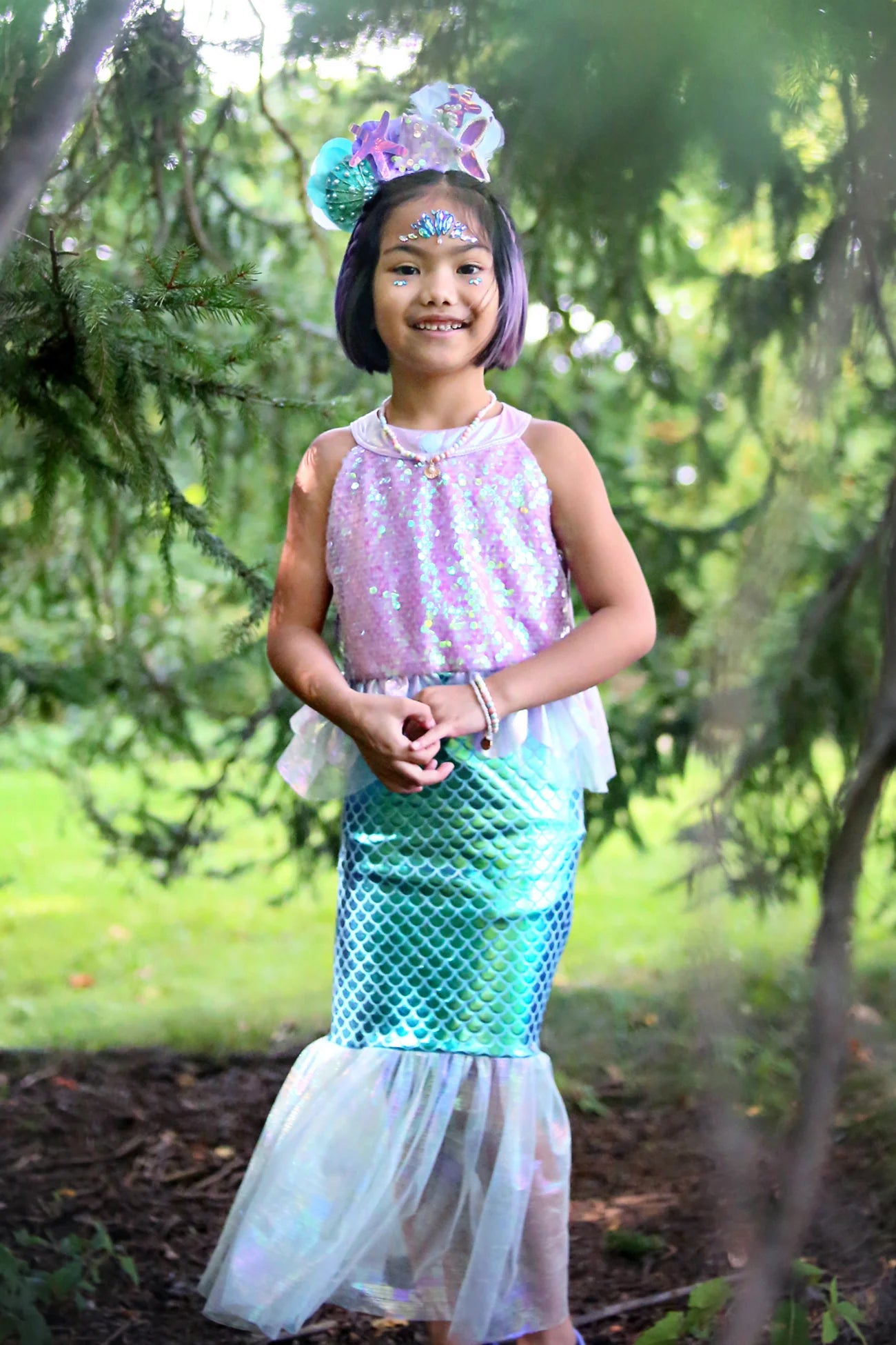 Misty Mermaid Dress Pink/Mint Size 5-6