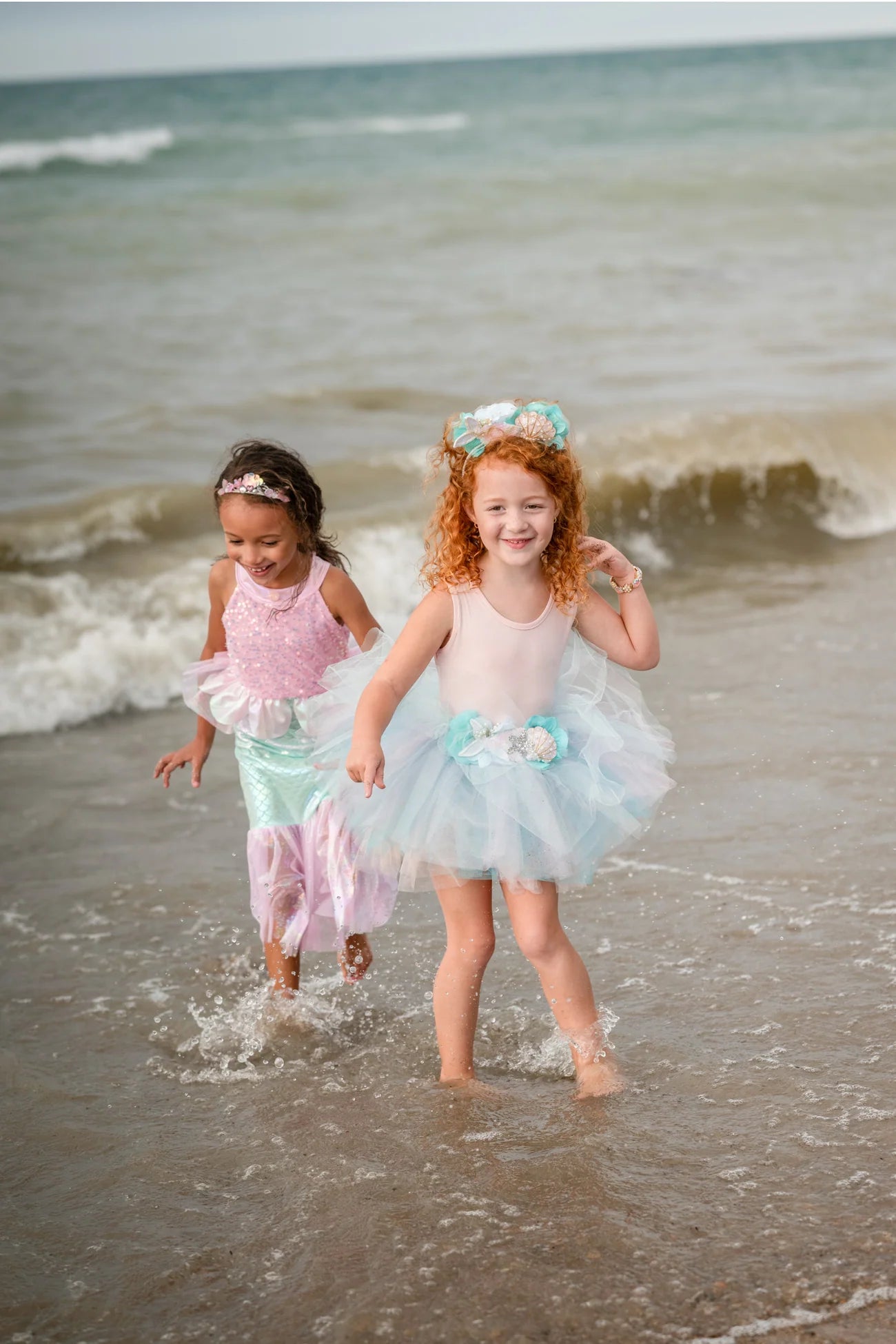 Misty Mermaid Dress Pink/Mint Size 3-4