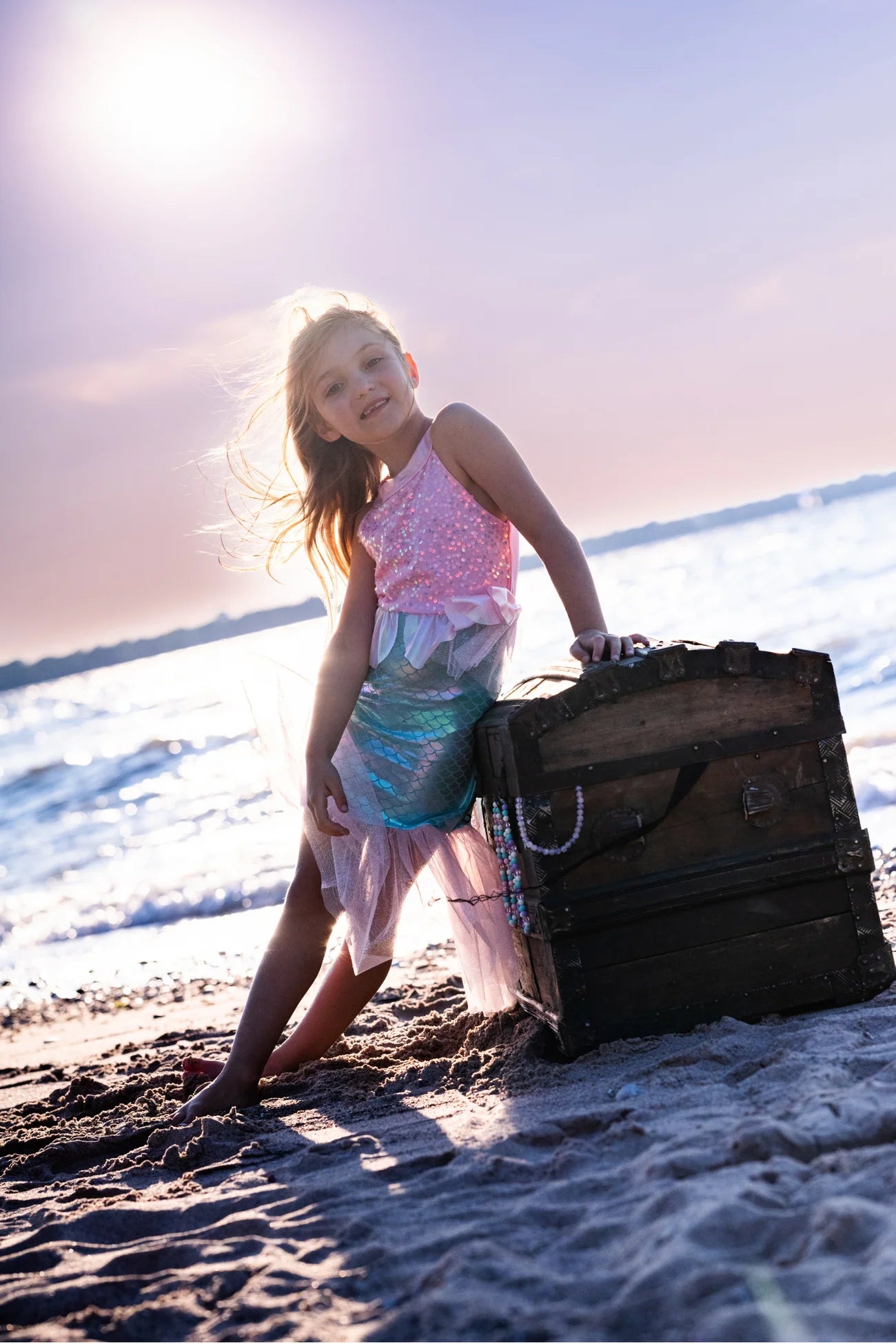 Misty Mermaid Dress Pink/Mint Size 5-6