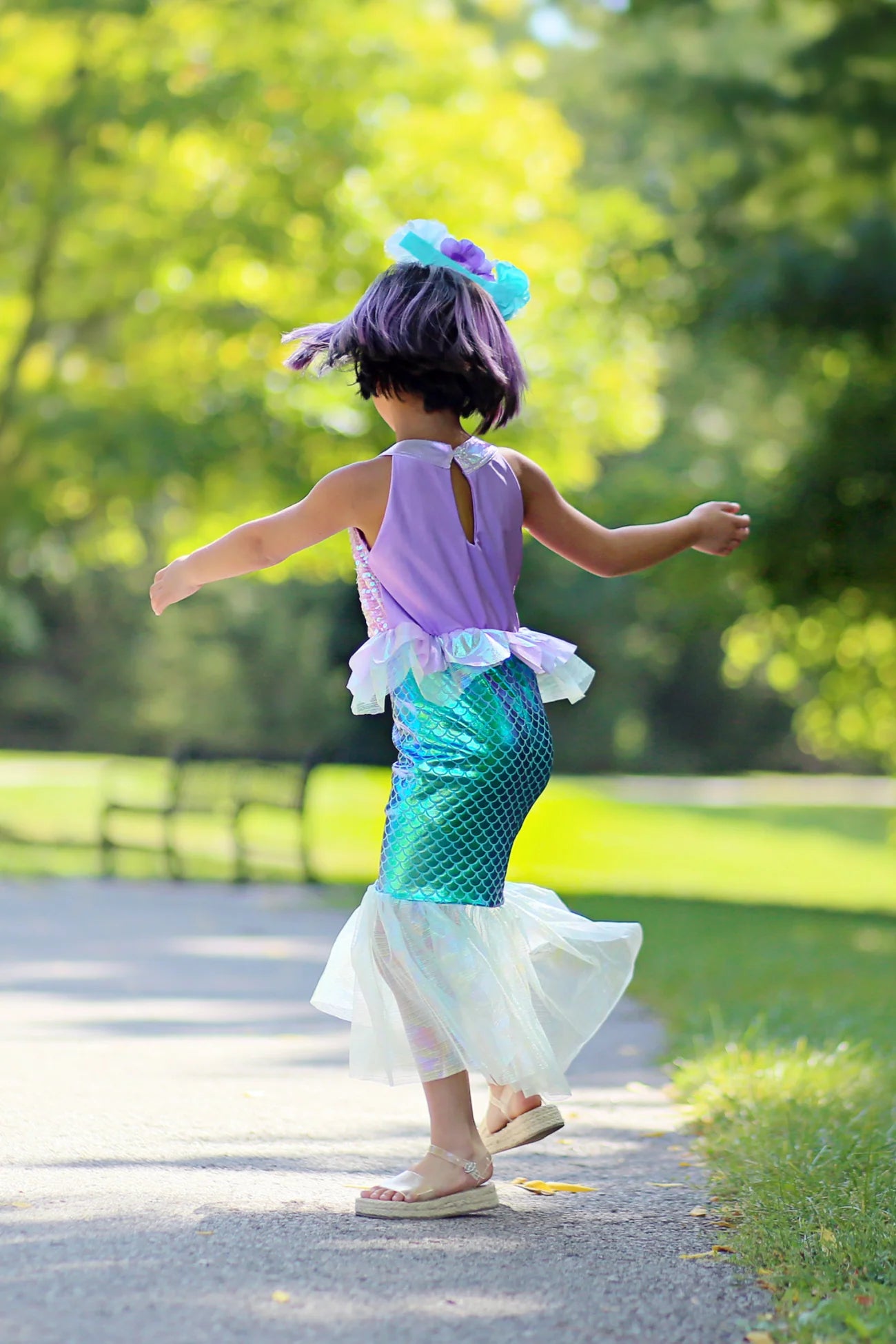 Misty Mermaid Dress Pink/Mint Size 3-4