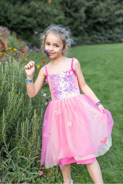 Butterfly Bliss Dress Hot Pink Size 5-6
