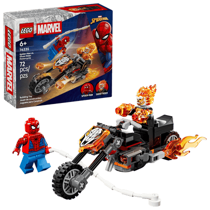 Lego Spiderman vs. Ghost Rider Motorcycle