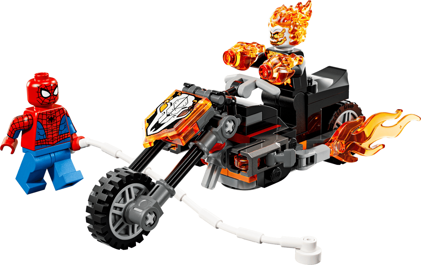 Lego Spiderman vs. Ghost Rider Motorcycle