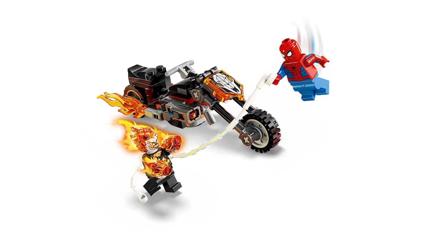 Lego Spiderman vs. Ghost Rider Motorcycle