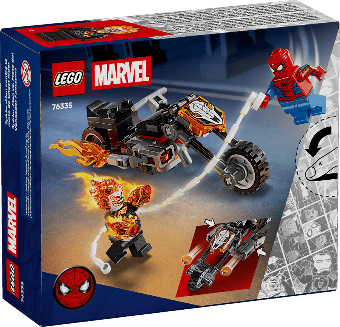 Lego Spiderman vs. Ghost Rider Motorcycle
