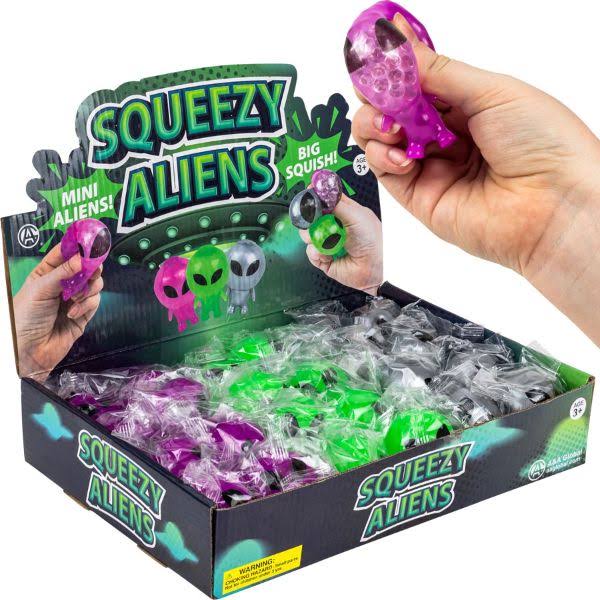 Mini squeeze alien with beads