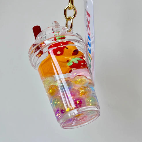 Capybara Sparkle Floaty Key Charm