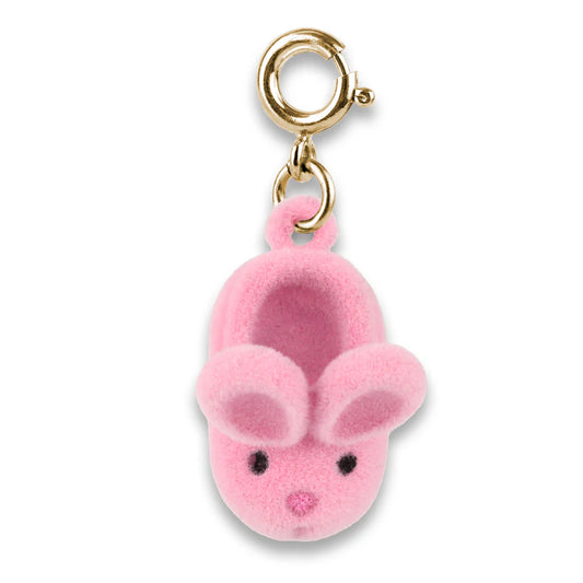 Charm it Gold Furry Bunny Slipper Charm