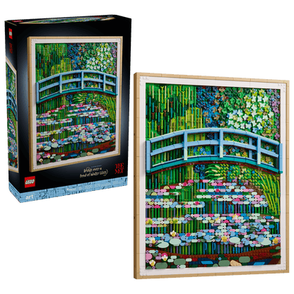 LEGO Claude Monet Bridge over a pond of Water Lillies