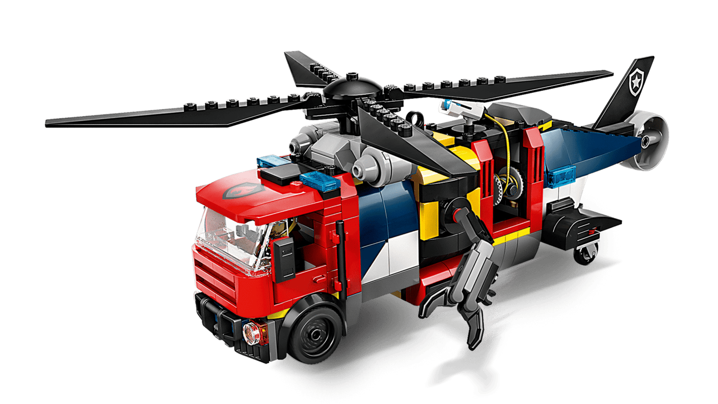 LEGO Helicopter, Fire Truck, and Sub