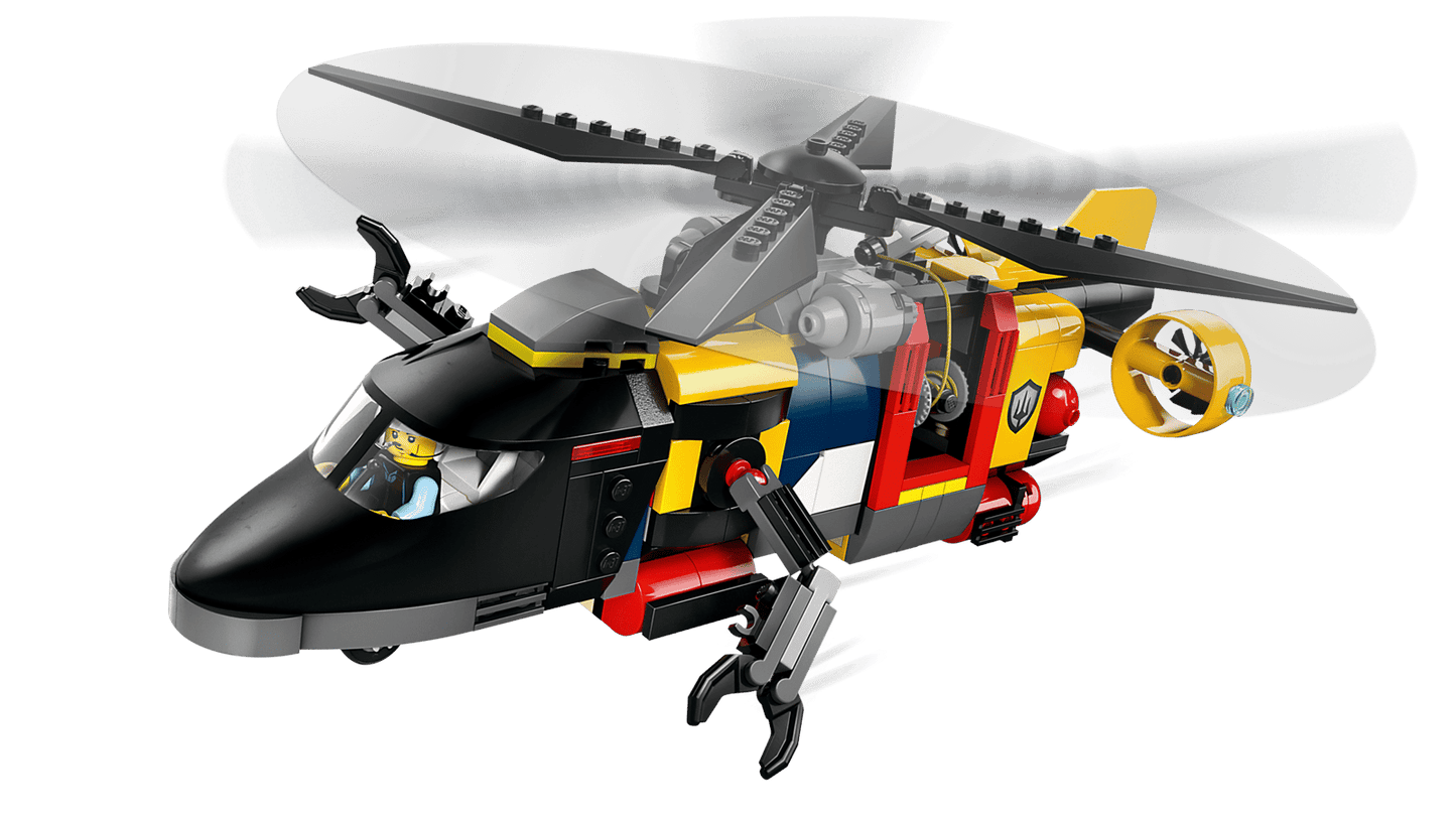 LEGO Helicopter, Fire Truck, and Sub