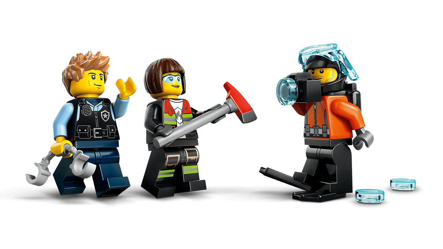 LEGO Helicopter, Fire Truck, and Sub