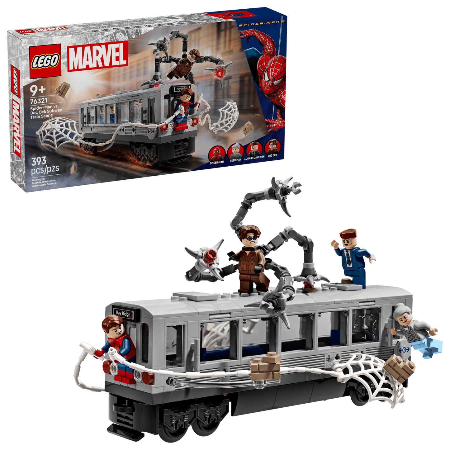 LEGO Spiderman vs Doc Ock Subway Train Scene