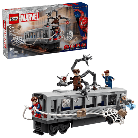 LEGO Spiderman vs Doc Ock Subway Train Scene