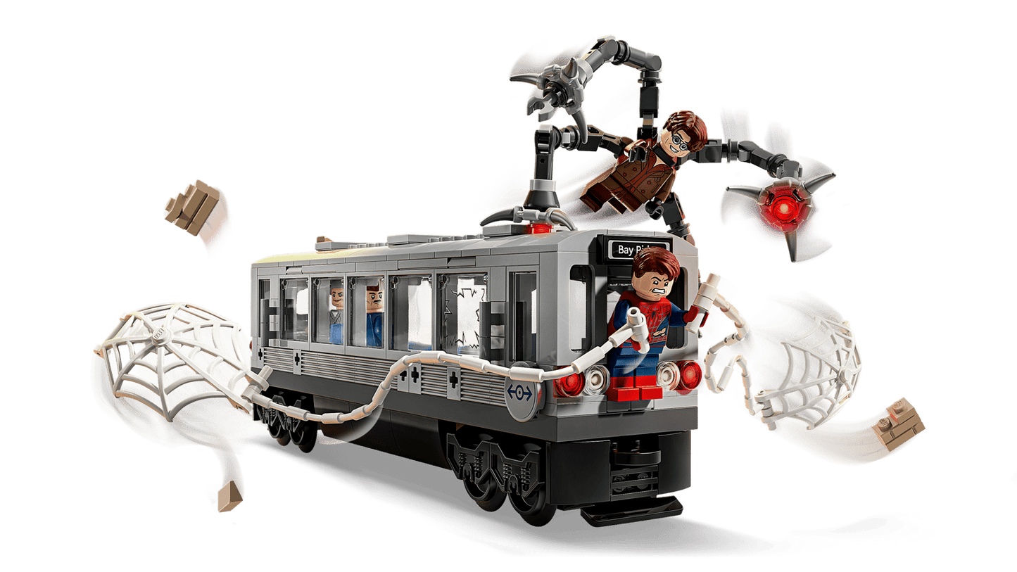 LEGO Spiderman vs Doc Ock Subway Train Scene