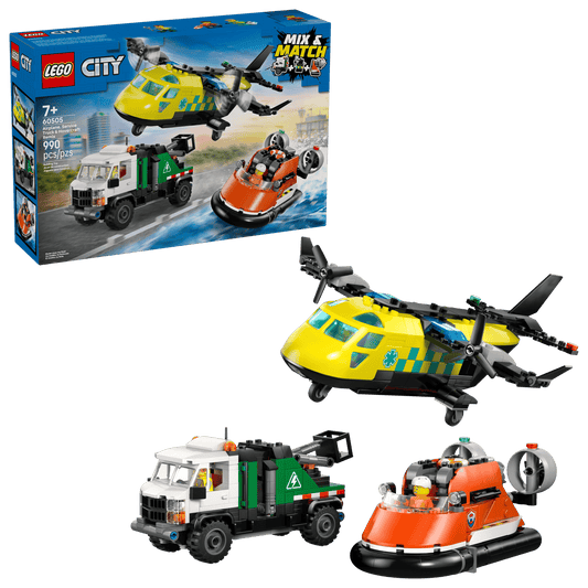 LEGO Airplane, Service Truck, and Hovercraft Remix