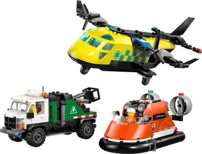 LEGO Airplane, Service Truck, and Hovercraft Remix