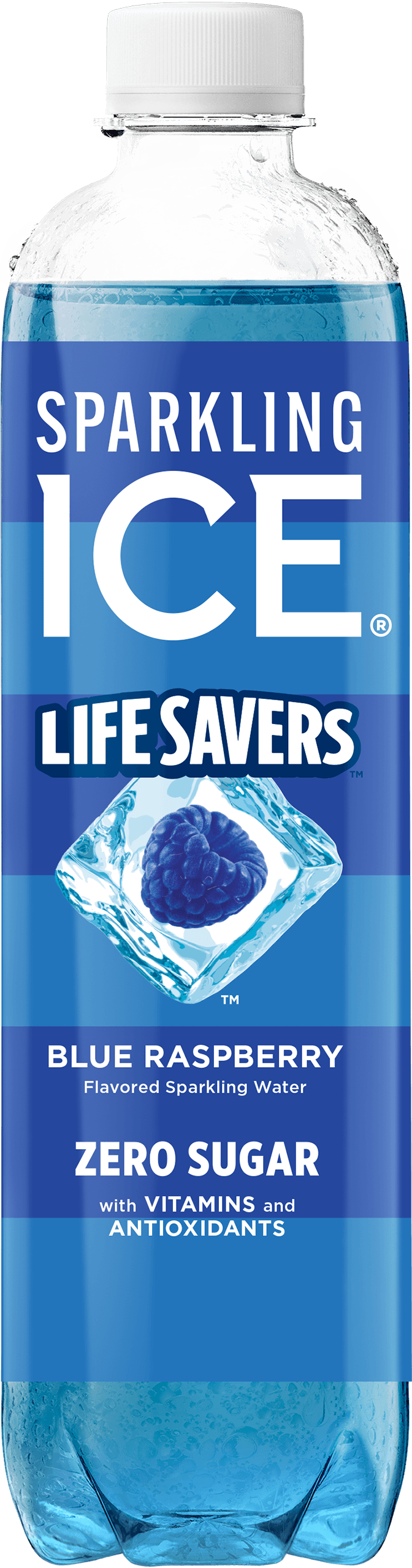 Sparkling Ice Life Savers Blue Raspberry Bottle