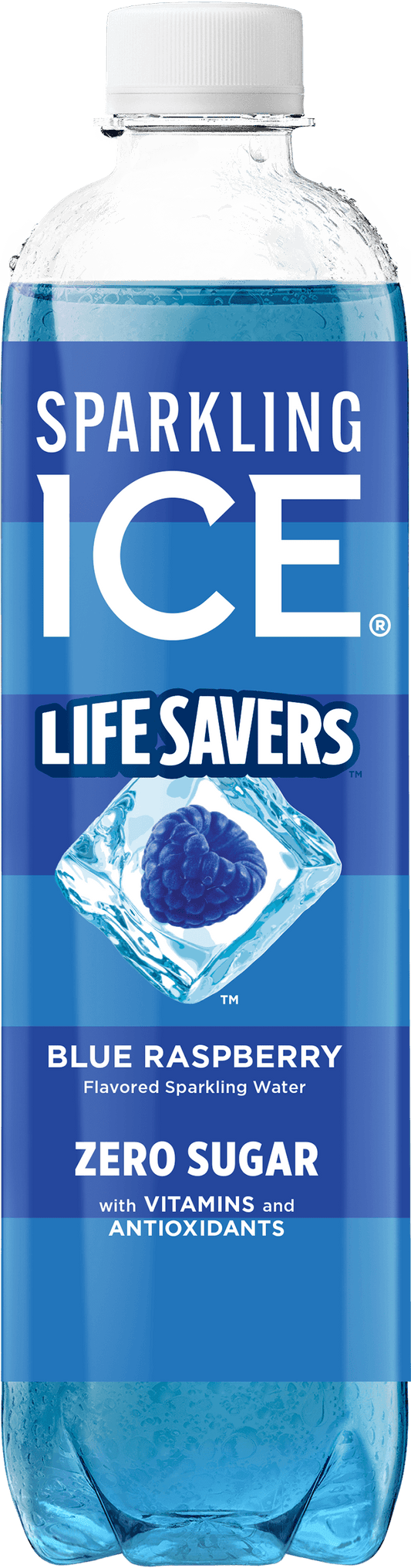 Sparkling Ice Life Savers Blue Raspberry Bottle