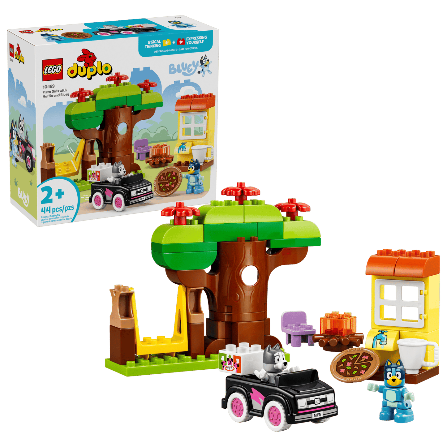 LEGO Pizza Girls with Muffin and Bluey