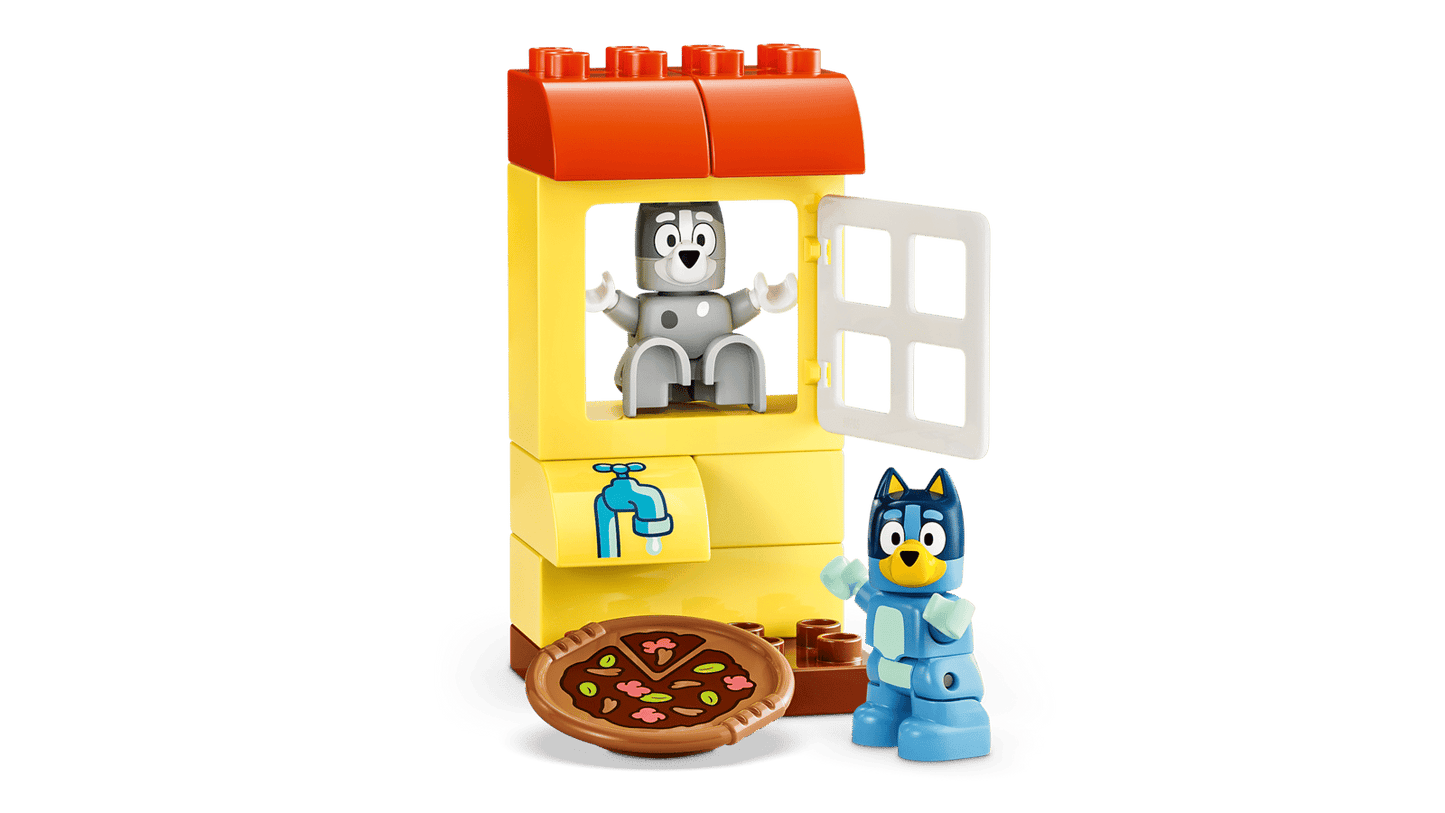 LEGO Pizza Girls with Muffin and Bluey