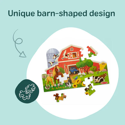 Busy Barn Shaped Floor Puzzle - 32 Pieces
