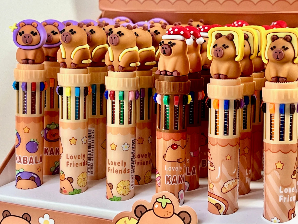 Capybara 10 Colors Ball Pen Click