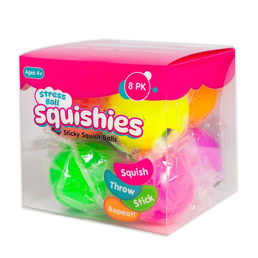 8 Stress Ball Squishies Sticky Squish Balls