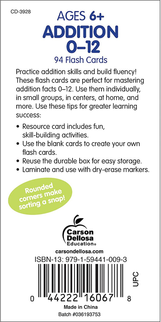 Addition Flashcard