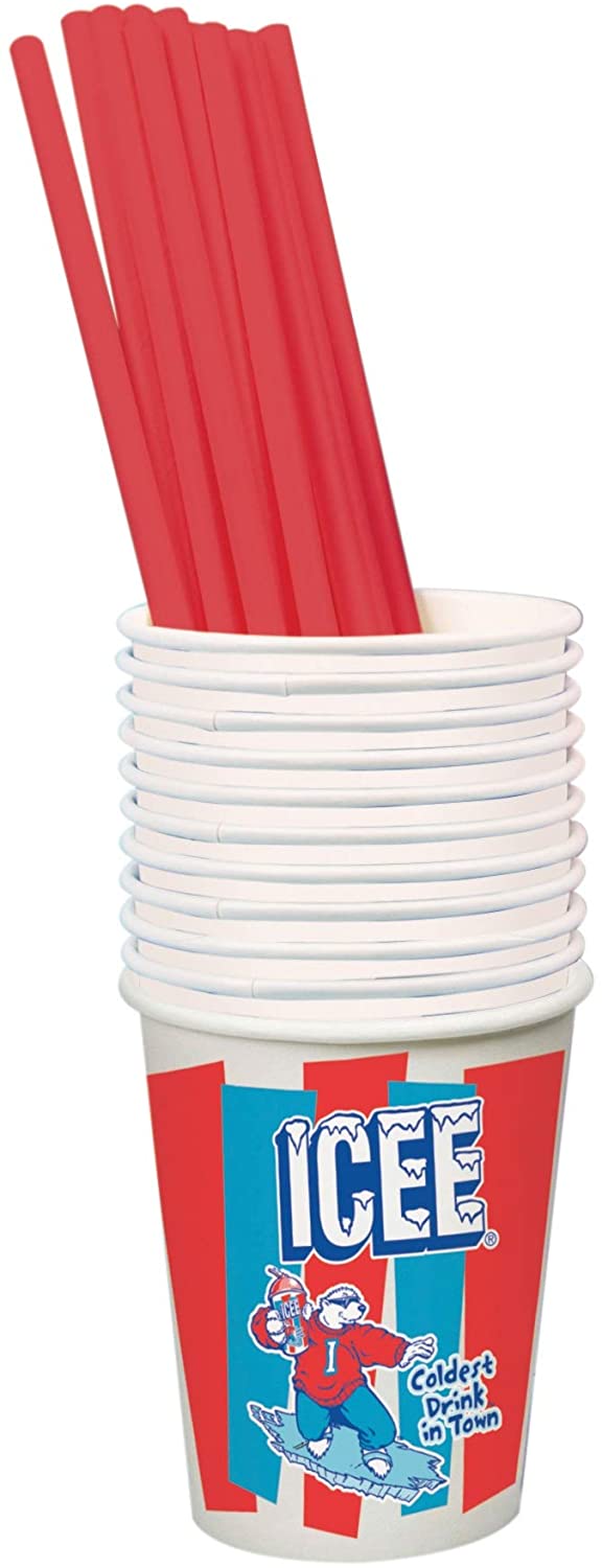Icee Paper Cups and Str