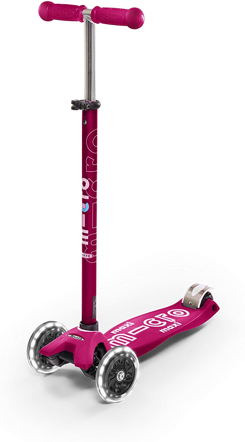 Maxi Deluxe Led Pink Scoo