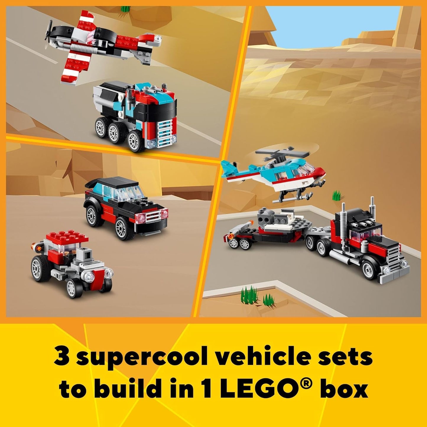 Flatbed Truck with Heli