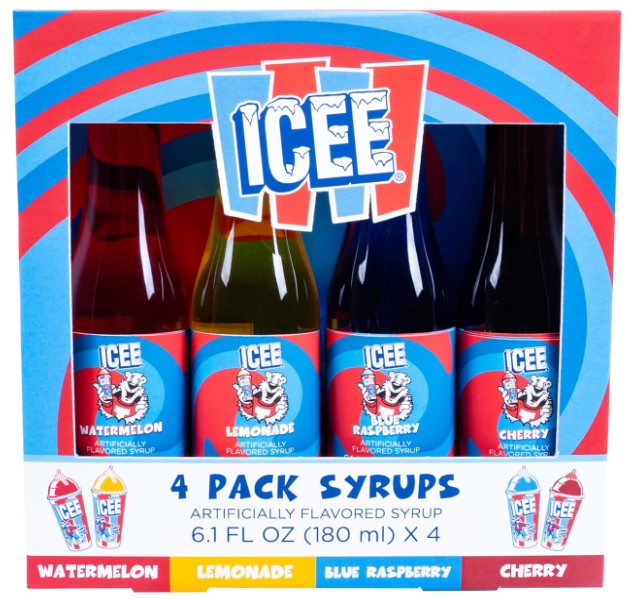 4pk Icee Syrup Fruit Set