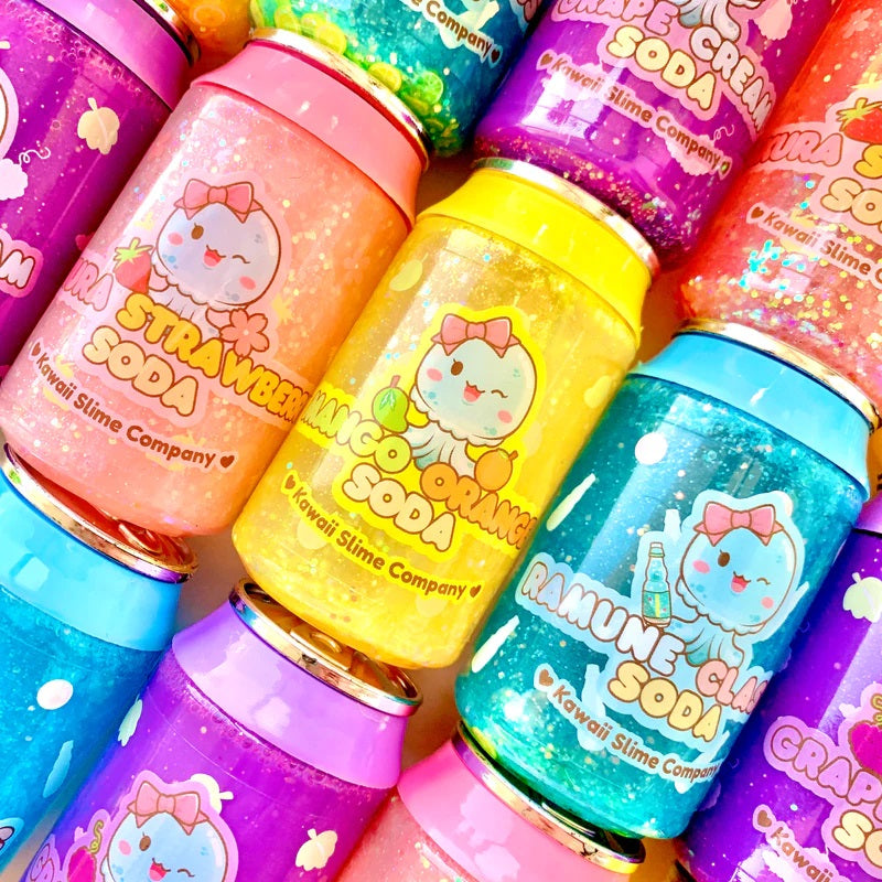 Kawaii Soda Slime 4 Pk