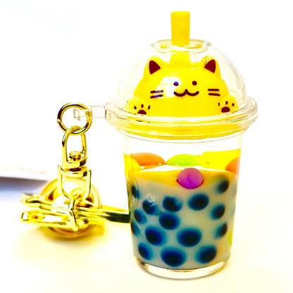 Pastel Cat Boba Charm